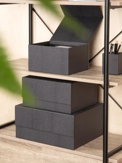 Discount Bigso Box of Sweden Boîtes de rangement Ilse, 3 élém. Anthracite