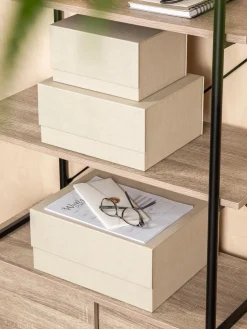 Fashion Bigso Box of Sweden Boîtes de rangement Ilse, 3 élém. Beige clair