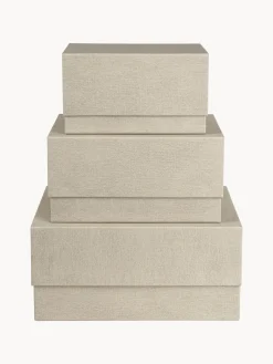 Fashion Bigso Box of Sweden Boîtes de rangement Ilse, 3 élém. Beige clair