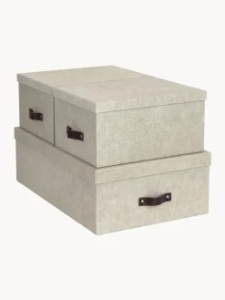 Discount Bigso Box of Sweden Boîtes de rangement Inge, 3 élém. Beige clair, brun