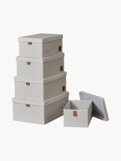Outlet Store It Boîtes de rangement Premium, 5 élém. Beige clair, brun
