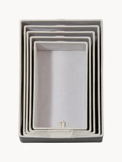 Outlet Store It Boîtes de rangement Premium, 5 élém. Beige clair, brun