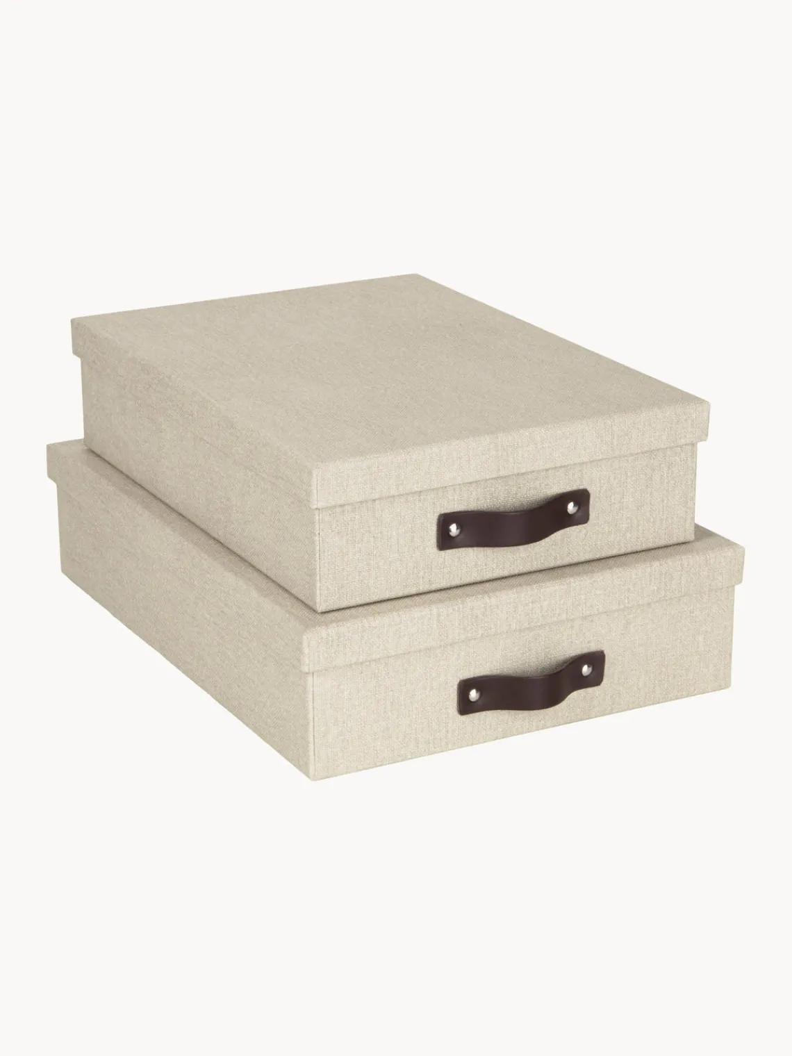 Hot Bigso Box of Sweden Boîtes de rangement Rasmus, 2 élém. Beige clair