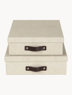 Hot Bigso Box of Sweden Boîtes de rangement Rasmus, 2 élém. Beige clair