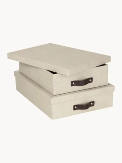 Hot Bigso Box of Sweden Boîtes de rangement Rasmus, 2 élém. Beige clair