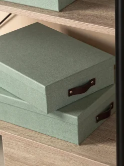 Clearance Bigso Box of Sweden Boîtes de rangement Rasmus, 2 élém. Vert sauge