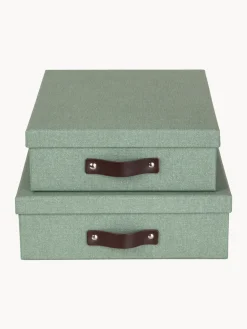 Clearance Bigso Box of Sweden Boîtes de rangement Rasmus, 2 élém. Vert sauge