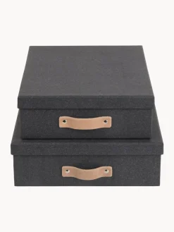Discount Bigso Box of Sweden Boîtes de rangement Rasmus, 2 élém. Anthracite