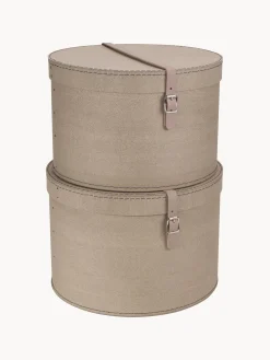 Hot Bigso Box of Sweden Boîtes de rangement rondes Rut, 2 élém. Beige