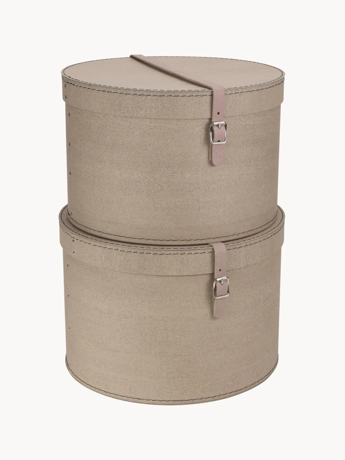 Hot Bigso Box of Sweden Boîtes de rangement rondes Rut, 2 élém. Beige