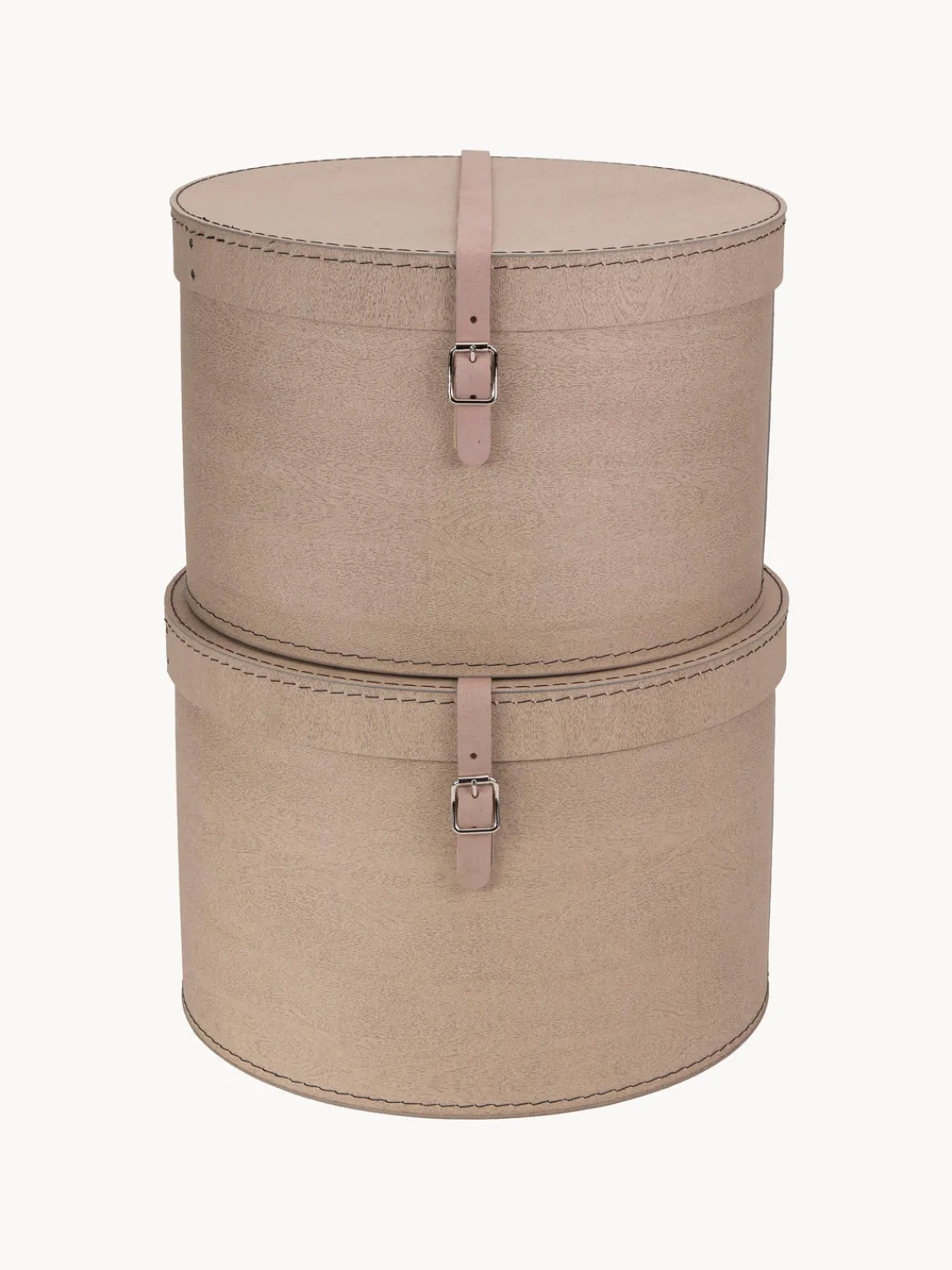 Hot Bigso Box of Sweden Boîtes de rangement rondes Rut, 2 élém. Beige