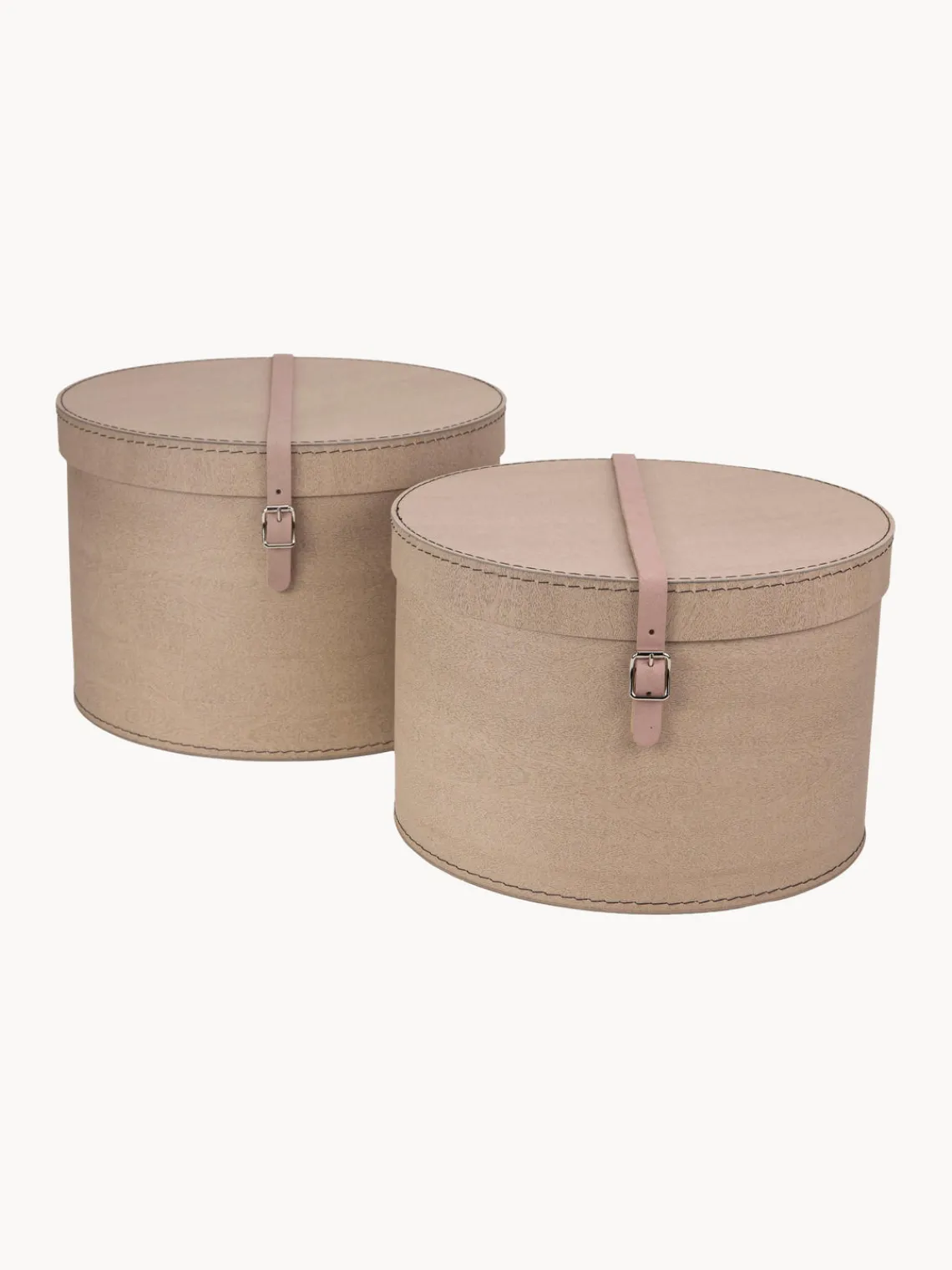 Hot Bigso Box of Sweden Boîtes de rangement rondes Rut, 2 élém. Beige