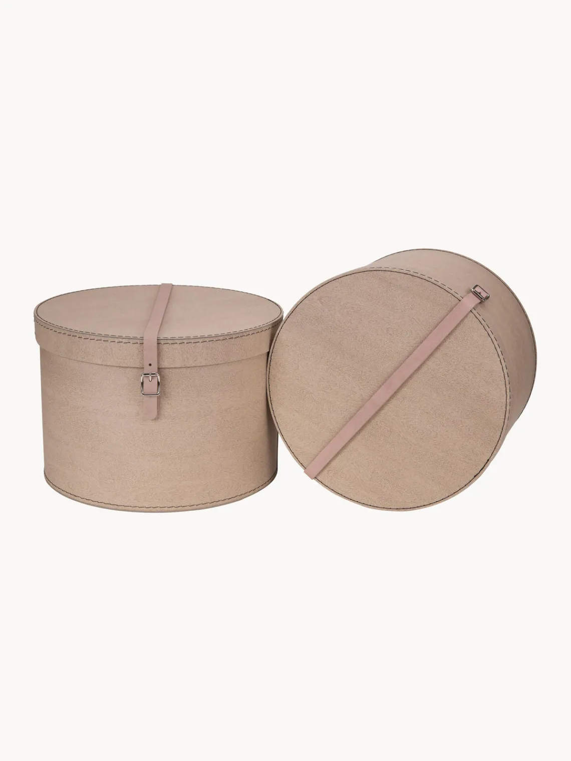 Hot Bigso Box of Sweden Boîtes de rangement rondes Rut, 2 élém. Beige