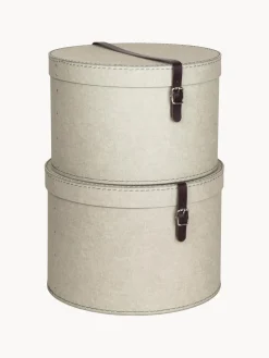 Hot Bigso Box of Sweden Boîtes de rangement rondes Rut, 2 élém. Beige clair