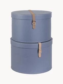 Online Bigso Box of Sweden Boîtes de rangement rondes Rut, 2 élém. Gris-bleu