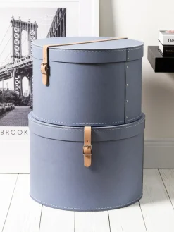 Online Bigso Box of Sweden Boîtes de rangement rondes Rut, 2 élém. Gris-bleu