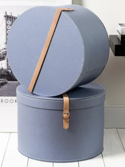 Online Bigso Box of Sweden Boîtes de rangement rondes Rut, 2 élém. Gris-bleu