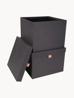 New Bigso Box of Sweden Boîtes de rangement Tristan, 2 élém. Anthracite