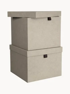 Sale Bigso Box of Sweden Boîtes de rangement Tristan, 2 élém. Beige clair
