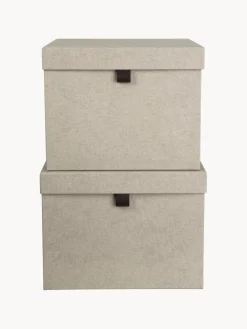 Sale Bigso Box of Sweden Boîtes de rangement Tristan, 2 élém. Beige clair