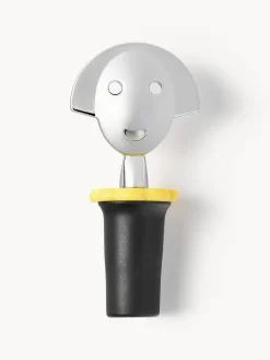 Best ALESSI Bouchon à vin Anna Stop 2 Noir, argenté, jaune