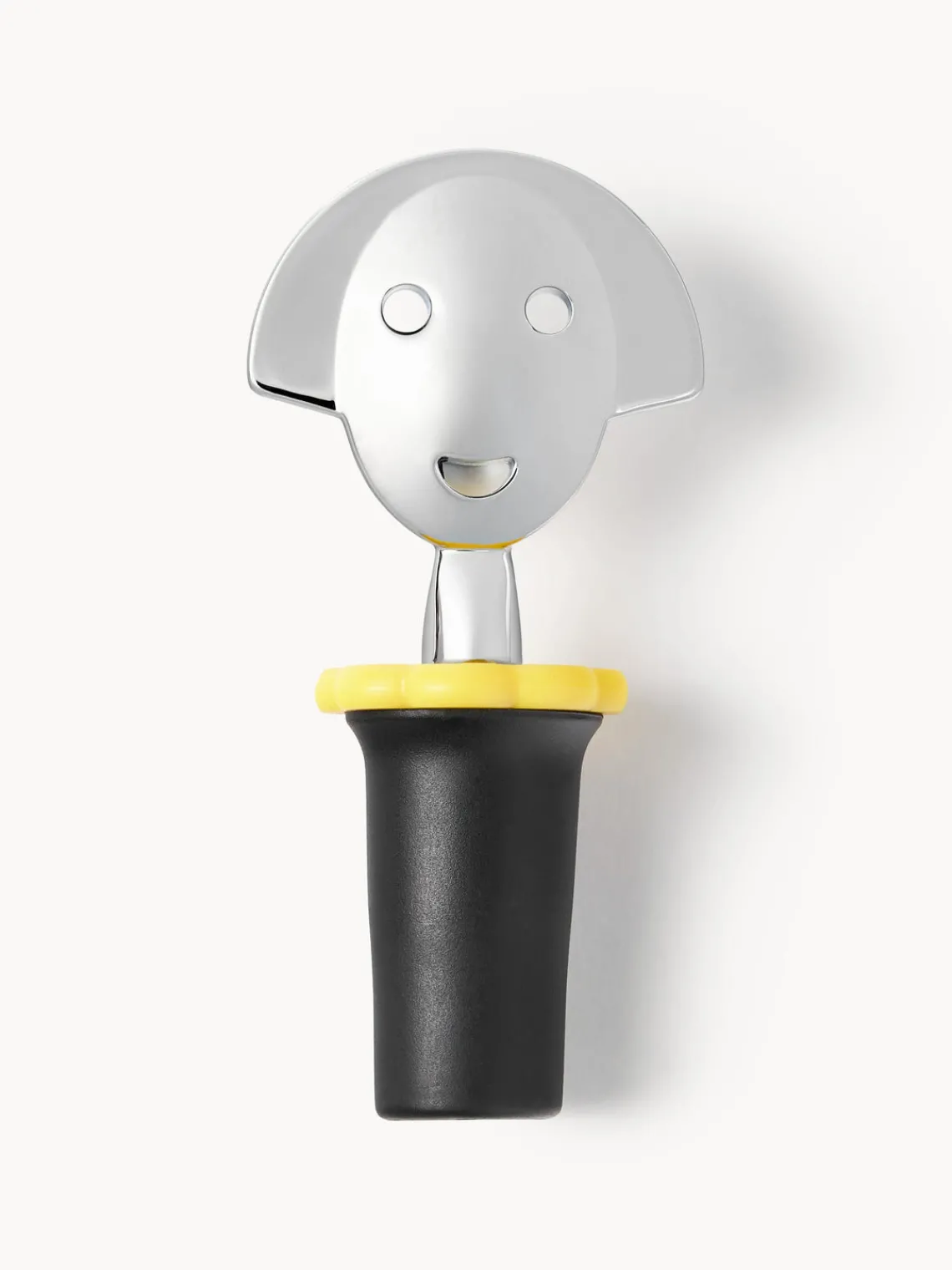 Best ALESSI Bouchon à vin Anna Stop 2 Noir, argenté, jaune