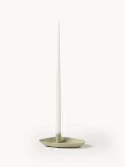 Hot Broste Copenhagen Bougeoir avec plateau Mie Beige clair, haute brillance