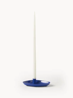 Clearance Broste Copenhagen Bougeoir avec plateau Mie Bleu roi, haute brillance
