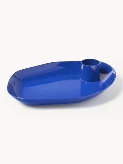 New Broste Copenhagen Bougeoir avec plateau Mie Bleu roi, haute brillance