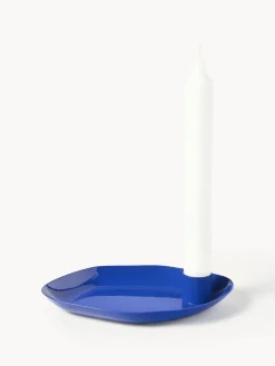 New Broste Copenhagen Bougeoir avec plateau Mie Bleu roi, haute brillance