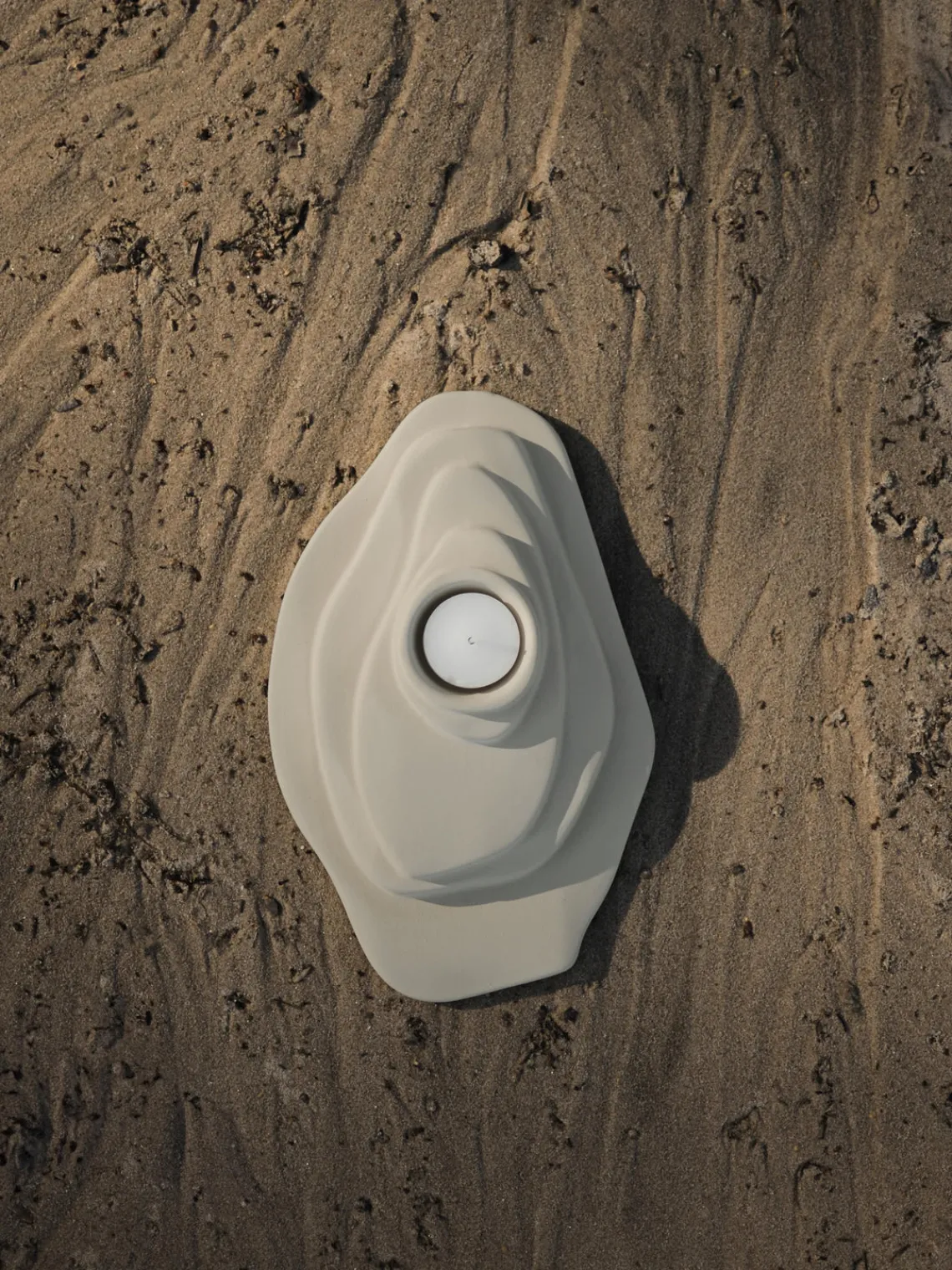 New DBKD Bougeoir en céramique Dune Beige clair, mat
