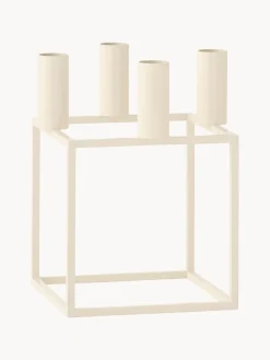 Best Audo Copenhagen Bougeoir en métal Kubus Beige clair