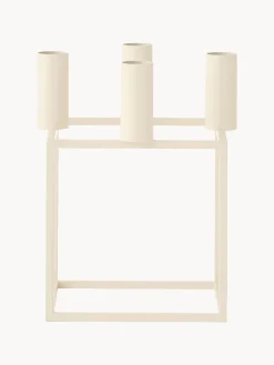 Best Audo Copenhagen Bougeoir en métal Kubus Beige clair