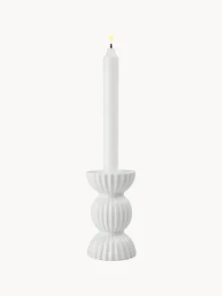 Fashion Lyngby Porcelaen Bougeoir en porcelaine avec surface striée Tura
