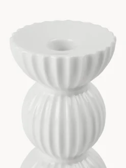 Fashion Lyngby Porcelaen Bougeoir en porcelaine avec surface striée Tura