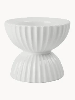 Outlet Lyngby Porcelaen Bougeoir en porcelaine avec surface striée Tura