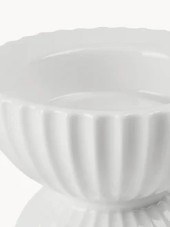 Outlet Lyngby Porcelaen Bougeoir en porcelaine avec surface striée Tura