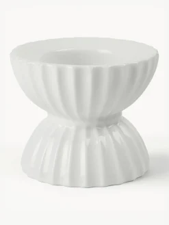 Online Lyngby Porcelaen Bougeoir en porcelaine avec surface striée Tura