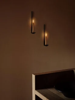Discount Audo Copenhagen Bougeoir mural en métal Clip Noir