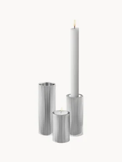 New GEORG JENSEN Bougeoir strié Bernadotte, haut. 14 cm