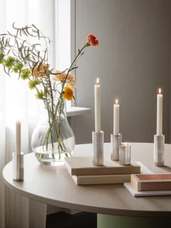Outlet GEORG JENSEN Bougeoir strié Bernadotte, haut. 11 cm