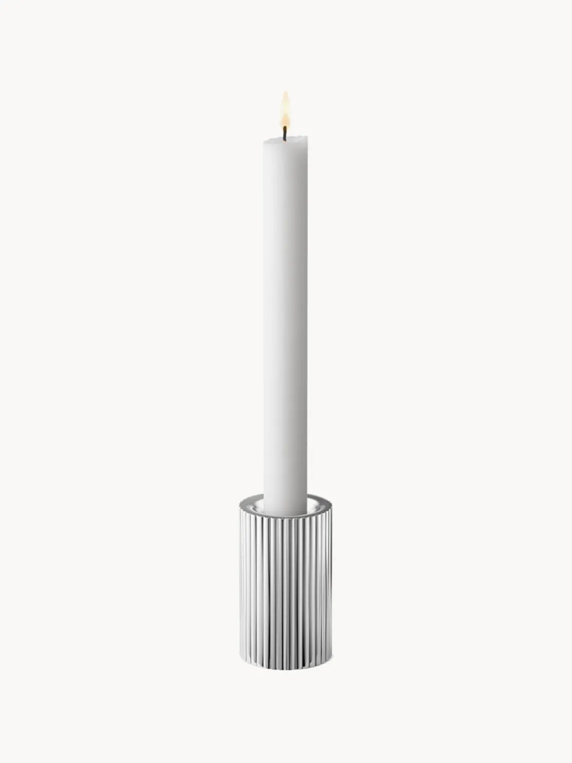 Fashion GEORG JENSEN Bougeoir strié Bernadotte, haut. 8 cm