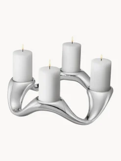New GEORG JENSEN Bougeoirs à réchaud en acier inoxydable de forme organique Cobra