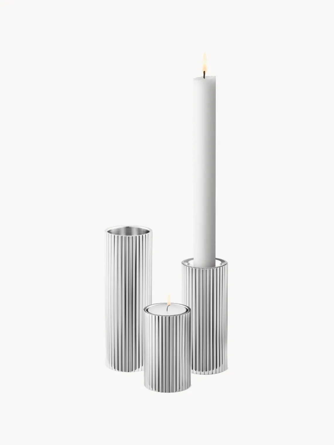 Online GEORG JENSEN Bougeoirs striés Bernadott, 3 élém.