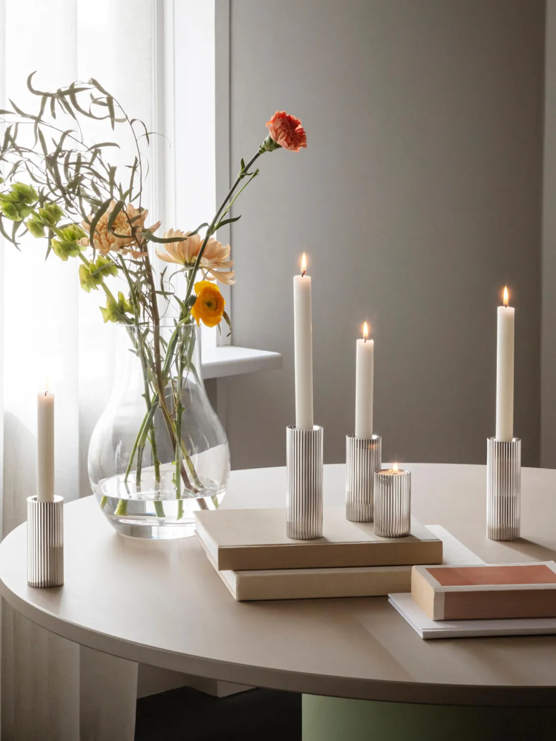 Online GEORG JENSEN Bougeoirs striés Bernadott, 3 élém.