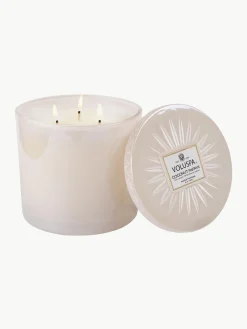 Best Voluspa Bougie parfumée artisanale à trois mèches Bougie Parfumee (noix de coco, fleur de manguier & papaye) Noix de coco fraîche, fleur de mangue & papaye