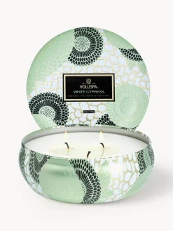 Outlet Voluspa Bougie parfumée artisanale à trois mèches Japonica Collection (cyprès, baies de genièvre, feuilles de menthe & bois) Cyprès blanc, baies de genièvre, feuilles de menthe & bois