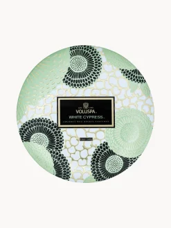 Outlet Voluspa Bougie parfumée artisanale à trois mèches Japonica Collection (cyprès, baies de genièvre, feuilles de menthe & bois) Cyprès blanc, baies de genièvre, feuilles de menthe & bois