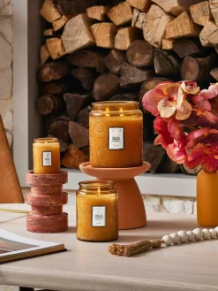 Fashion Voluspa Bougie parfumée artisanale à deux mèches Japonica Collection Résine ambre, bois de santal, cèdre & orchidée vanille