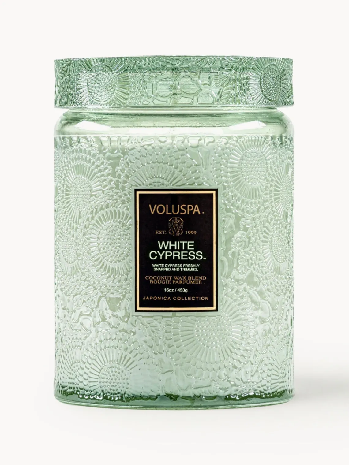 Best Voluspa Bougie parfumée artisanale Japonica Collection (cyprès, baies de genièvre, feuilles de menthe & bois) Cyprès blanc, baies de genièvre, feuilles de menthe & bois
